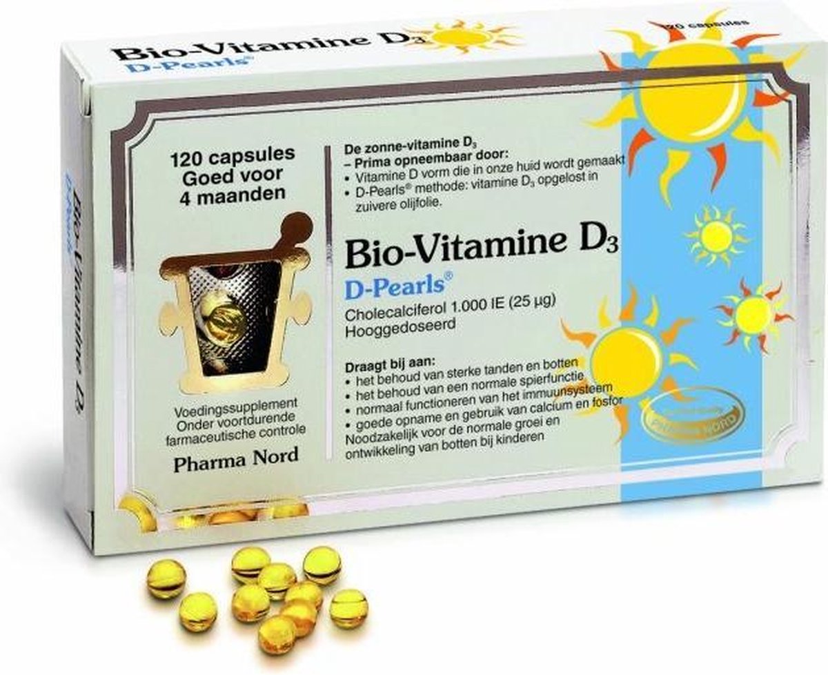 erven Amfibisch biologie Pharma Nord Bio-vitamine D3 D-Pearls 25 µg 120 capsules - Vakdrogist  Stouthart